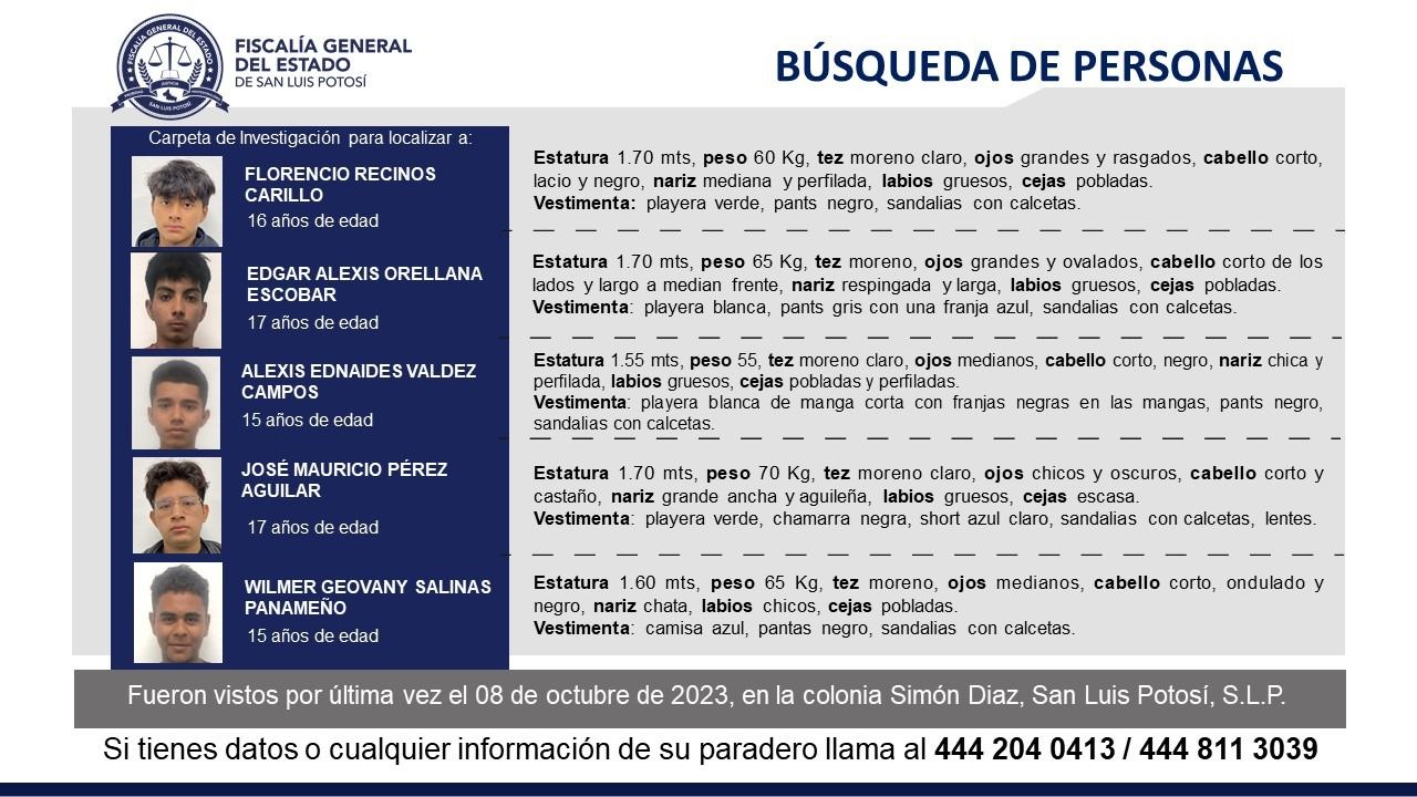 Desaparecen cinco jóvenes migrantes en San Luis Potosí
