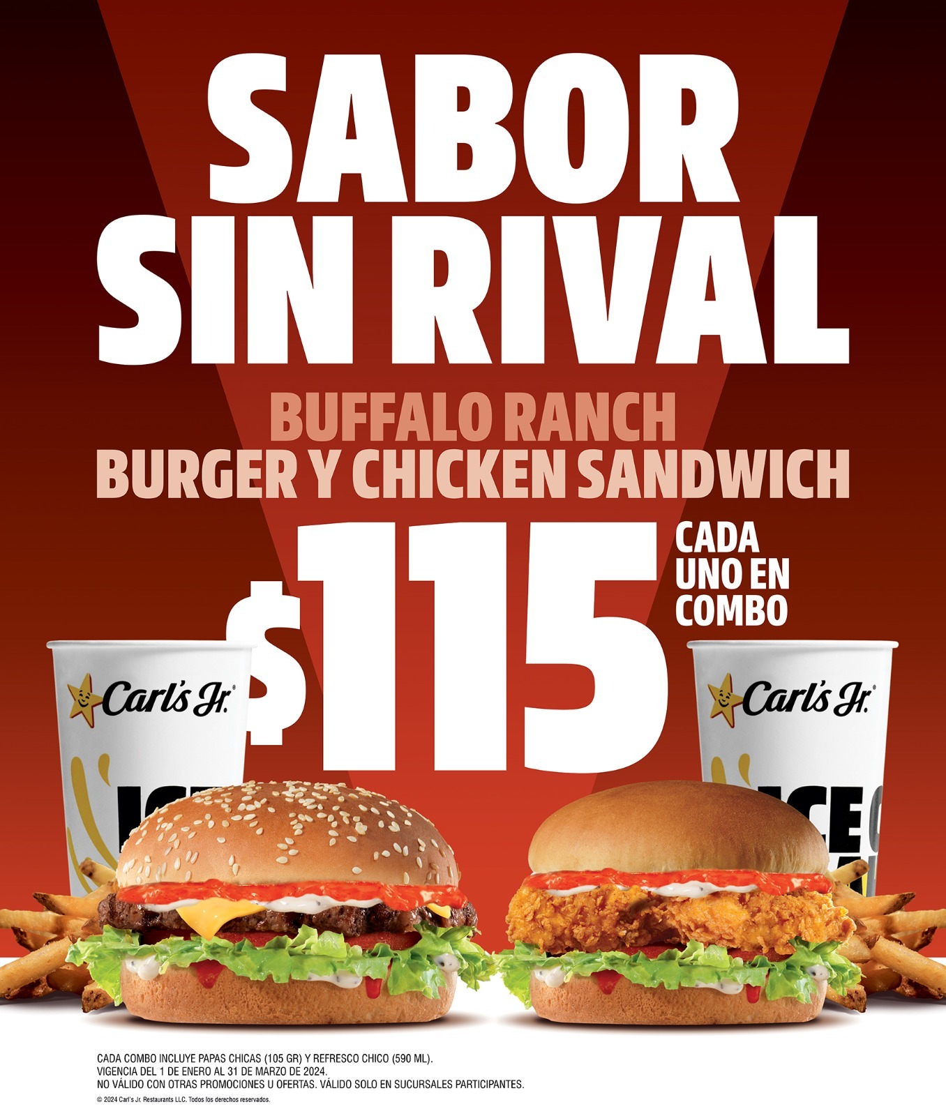 ¡Sabor sin rival: un “búfalo” desbocado de intensidad! Así es la nueva oferta de Carl’s Jr.