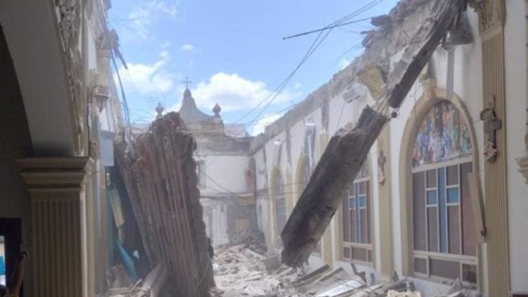 Colapsa techo de una parroquia en Cerralvo, Nuevo León