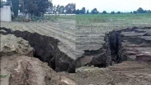 Aparecen grietas de hasta 50 metros de profundidad en campos de Atenco