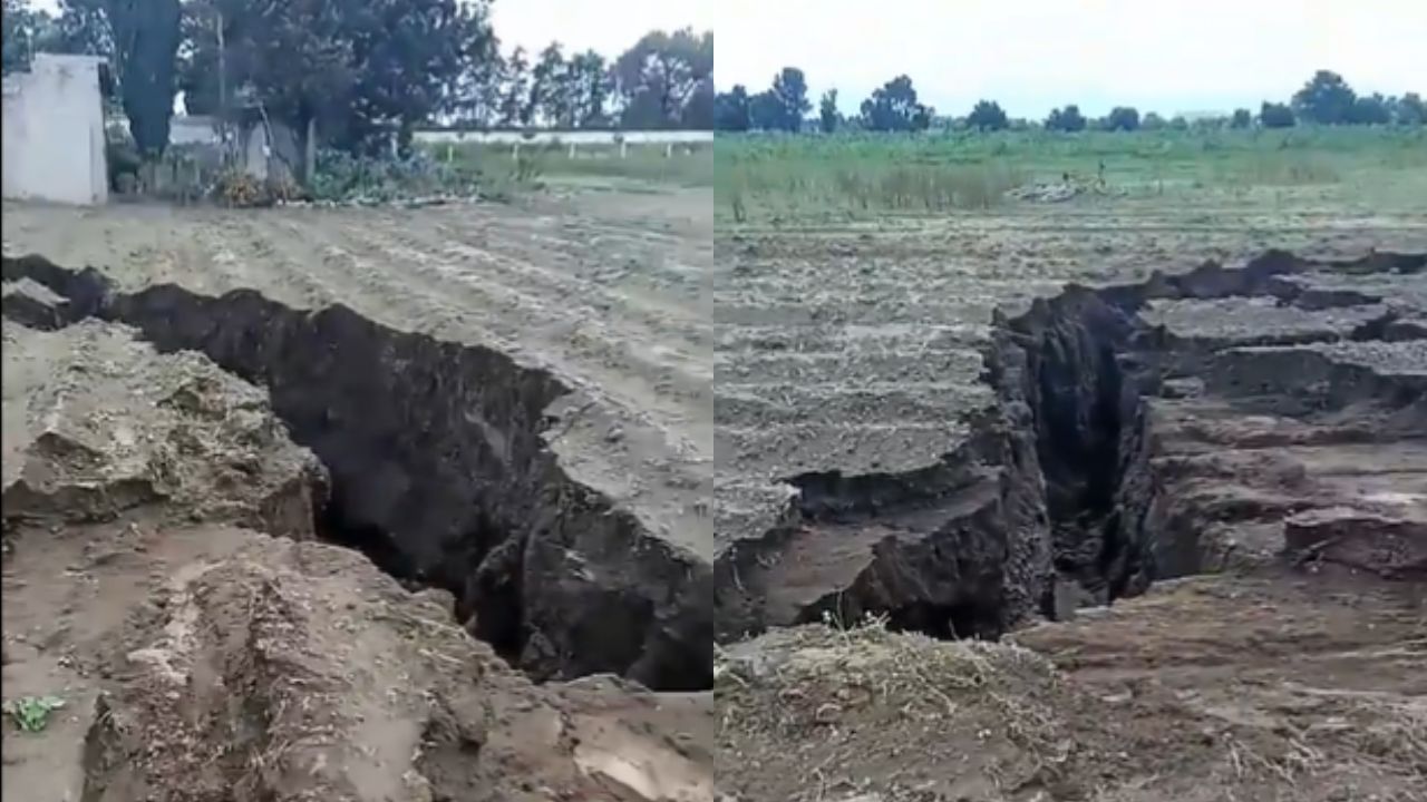 Aparecen grietas de hasta 50 metros de profundidad en campos de Atenco