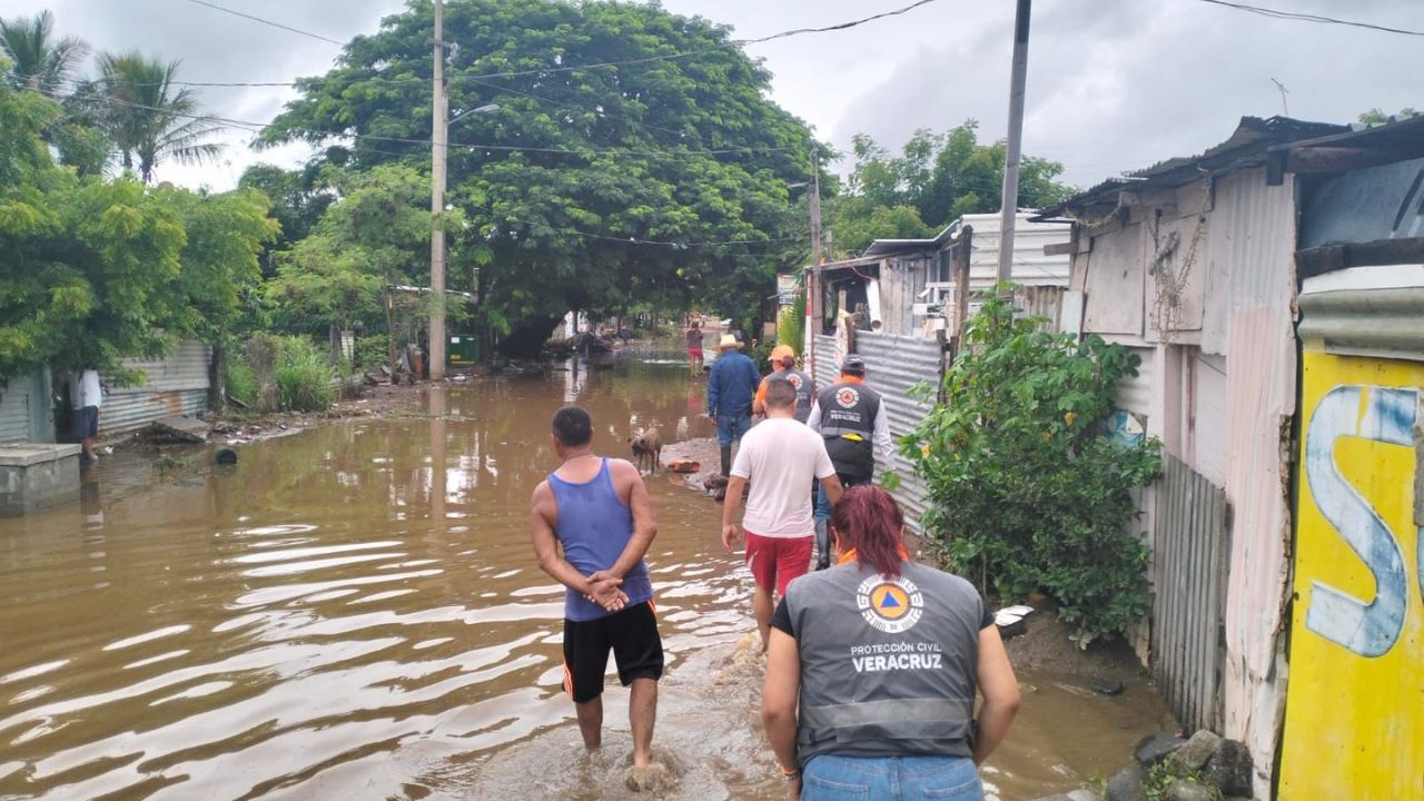 Emiten alerta en Veracruz por crecida de ríos tras intensas lluvias