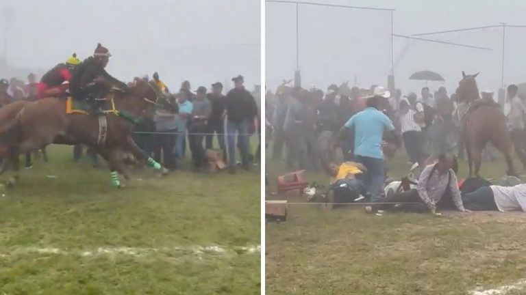 Accidente en carrera de caballos en Tenochtitlán, Veracruz, deja tres heridos