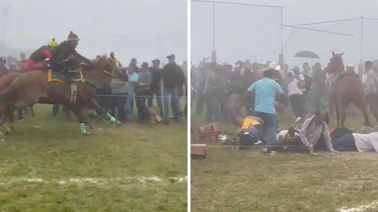 Accidente en carrera de caballos en Tenochtitlán, Veracruz, deja tres heridos