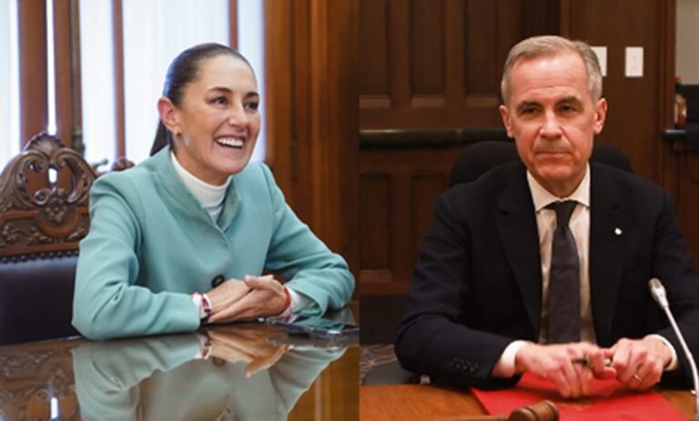 Sheinbaum y primer ministro de Canadá dialogan sobre economía