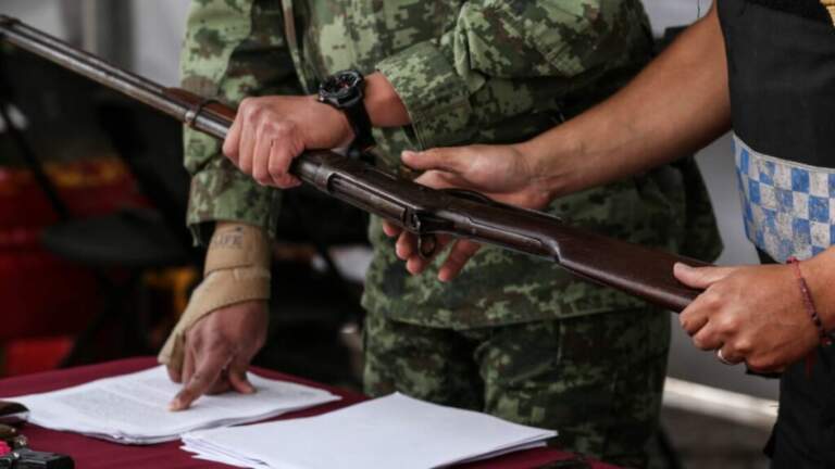 Rosa Icela destaca cambio de 5 mil 87 armas por programa de desarme voluntario