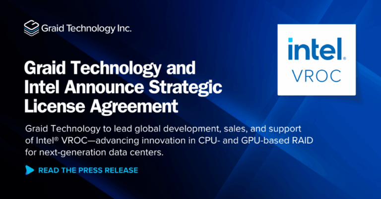 Graid Technology firma un acuerdo estratégico de licencia con Intel para impulsar la innovación en RAID