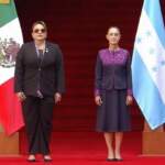 Recibe Presidenta Claudia Sheinbaum a su homóloga de la República de Honduras, Xiomara Castro, en Palacio Nacional