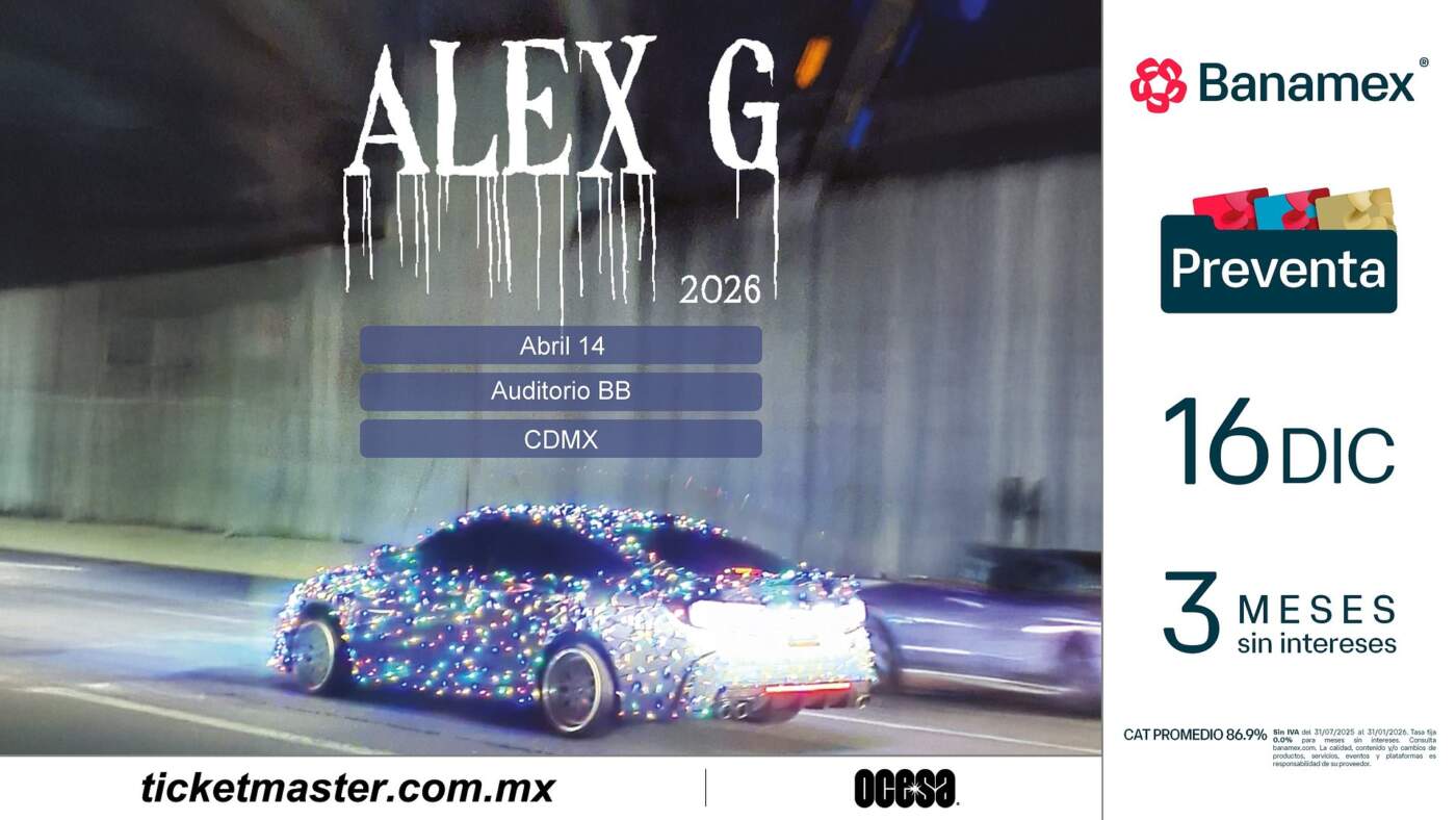 ALEX G ANUNCIA NUEVAS FECHAS DE GIRA 2026