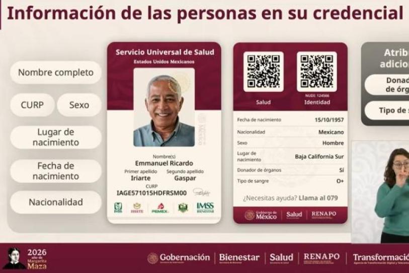 Presentan credencial para el Servicio Universal de Salud; tendrá versión digital