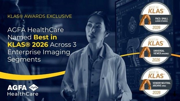 AGFA HealthCare, reconocida como Best in KLAS 2026 en tres segmentos de Enterprise Imaging en Estados Unidos